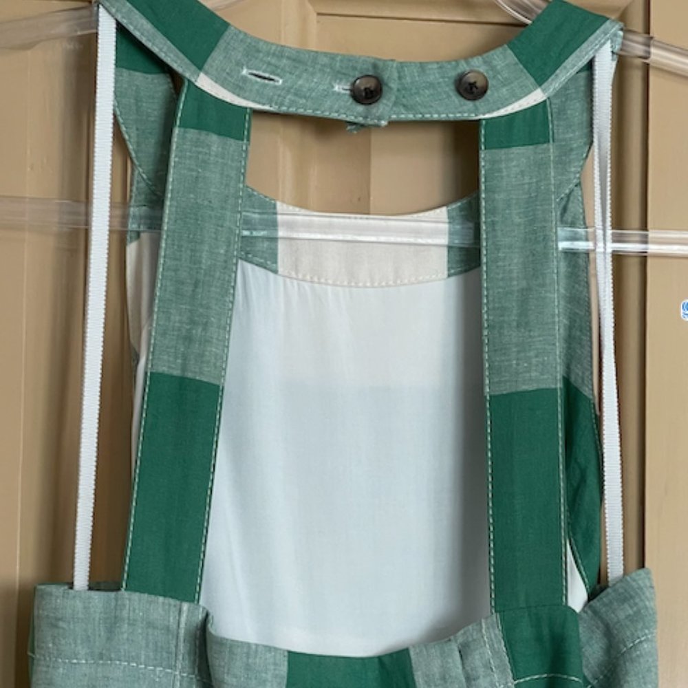 Green and Cream Gingham Dress - Picture 3 of 6